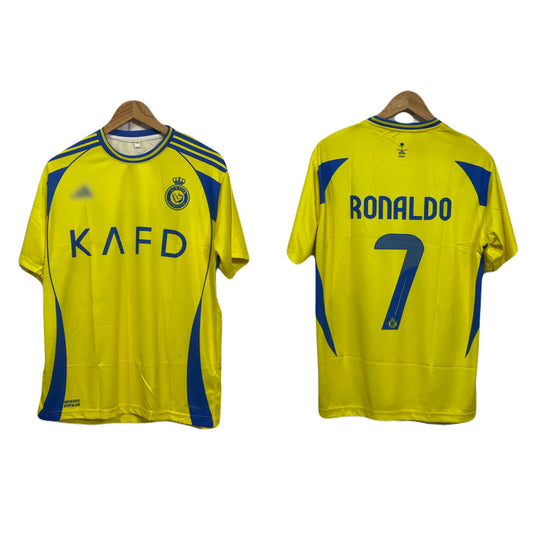 Al nassr Home kit 2024 Ronaldo Half sleeve - P323 - Ms Retro Store