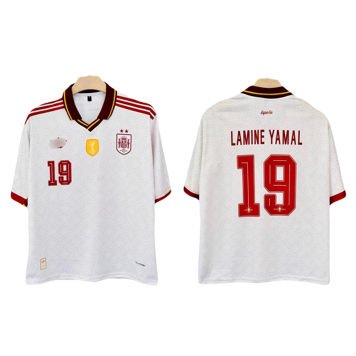 Yamal Spain 2 star 2026-27 Home  Five sleeve Collar Sublimation jersey - P2458