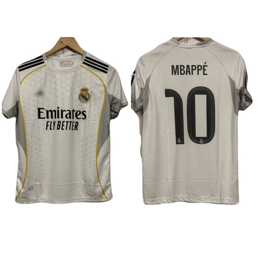 Real Madrid 2025-26 Home kit Mbappe  Half Sleeve - Ms Retro Store