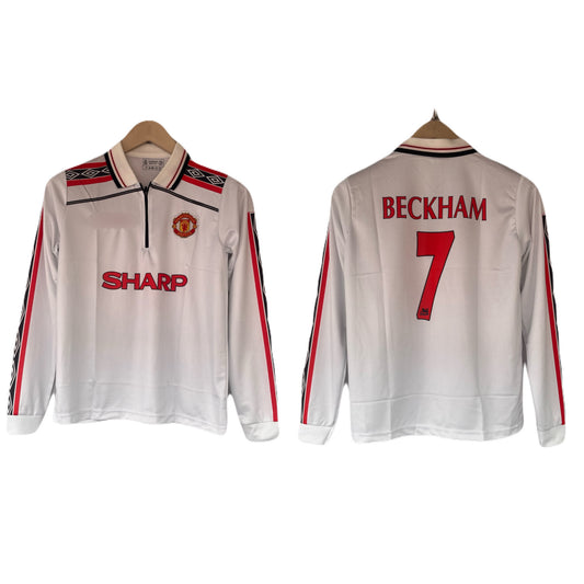 Beckham Manchester united 1998/99 Third kit zip type full sleeve embroidery- P2584