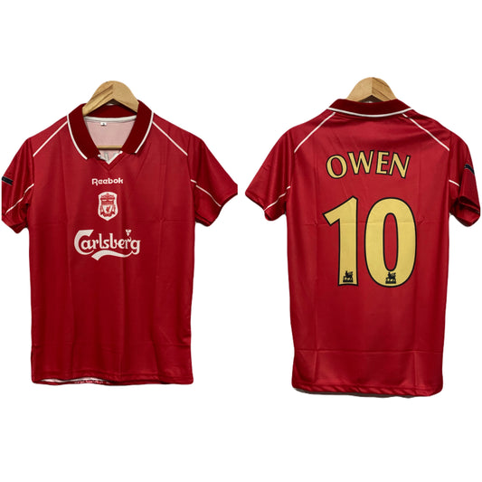 Liverpool 2000-01 Home kit owen Half sleeve - Ms Retro Store