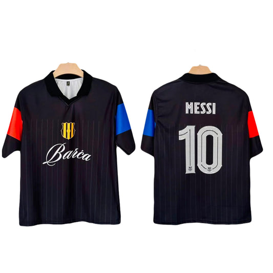 Messi Barcelona Five sleeve Collar Sublimation jersey- P2164