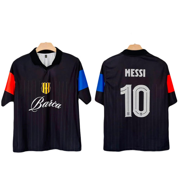 Messi Barcelona Five sleeve Collar Sublimation jersey- P2164