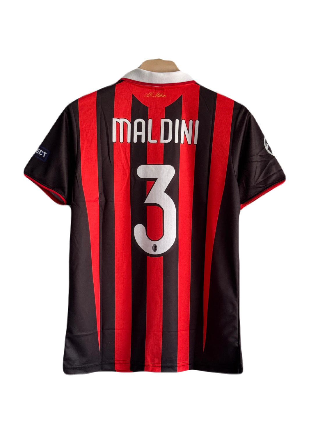 Ac milan Maldini 2008-2009 home Retro kit Half Sleeve Embroidery -  Ms Retro Store