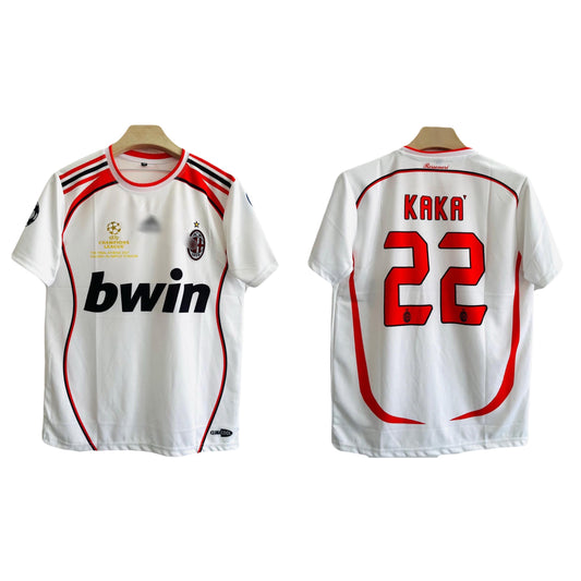 Ac milan 2006-07 Away kit Kaka Embroidery Half sleeve - Ma Retro Store