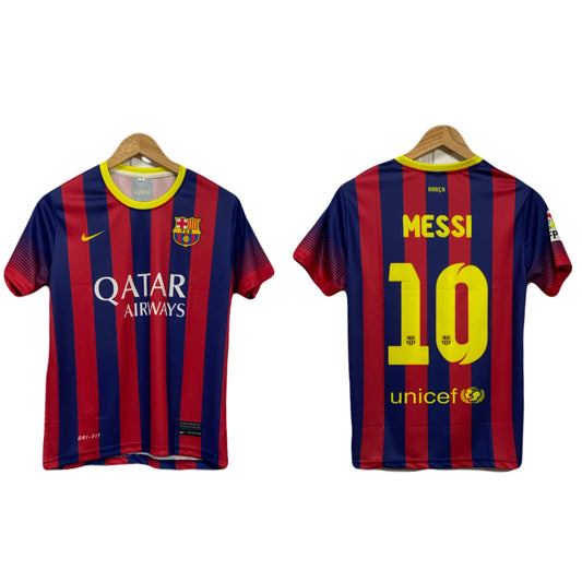 Barcelona 2013-14 Home kit Messi Half sleeve - P200 - Ms Retro Store