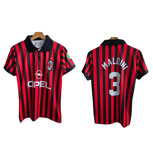Ac milan maldini 1995 collar - ms retro store