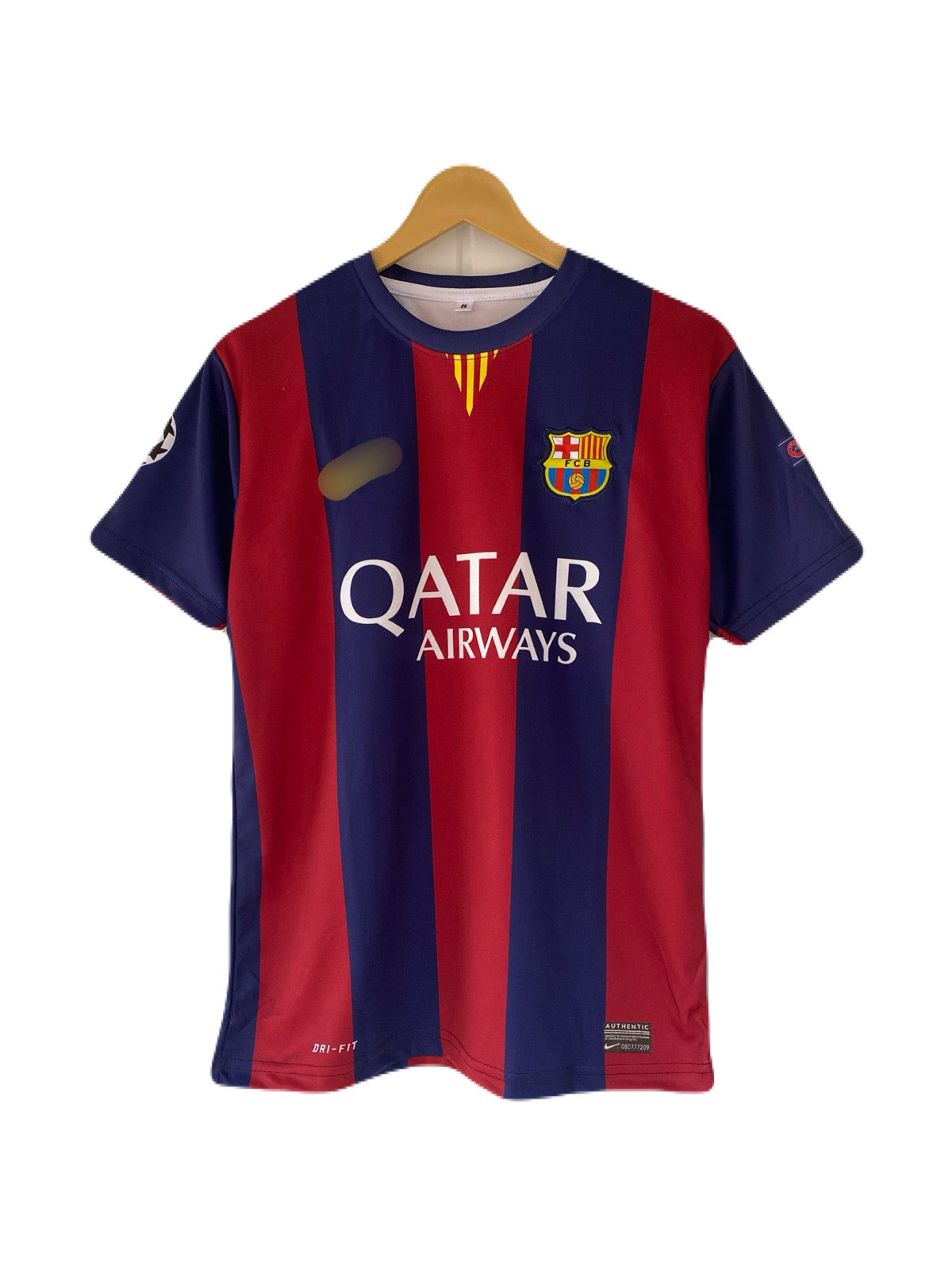 Suarez Barcelona Home 2015-2016 Embroidery Half sleeve Jersey - P2652