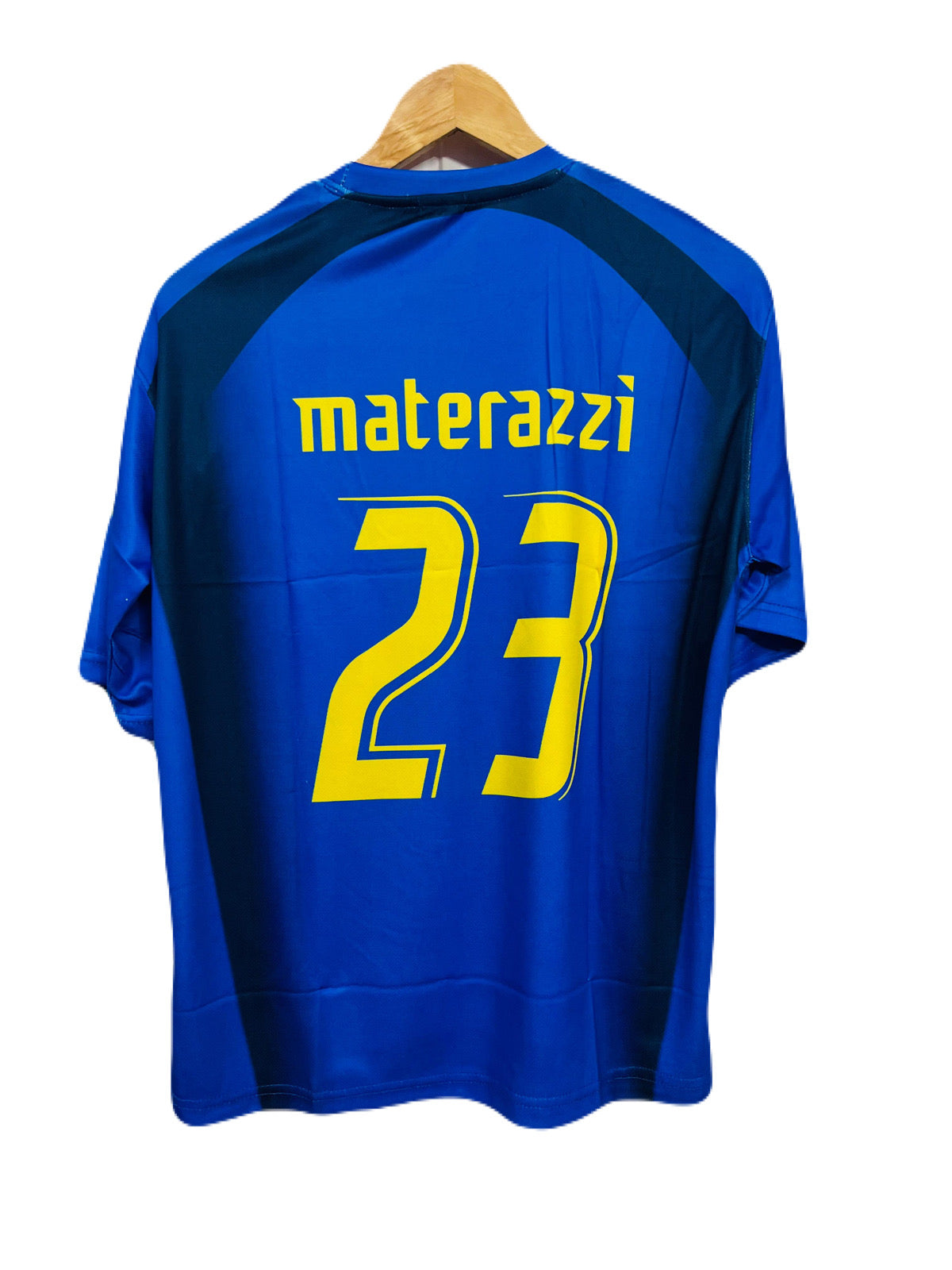 Italy 2006 World Cup home kit Materazzi Five sleeve - ms retro store