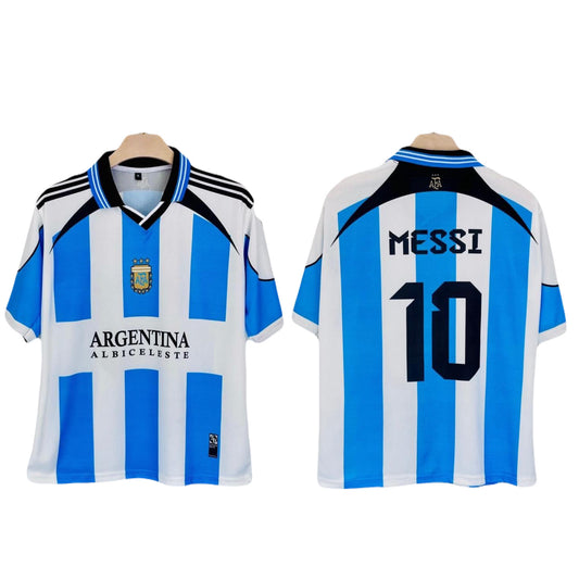 Argentina 2007 Home Kit Messi Five Sleeve - Ms Retro Store