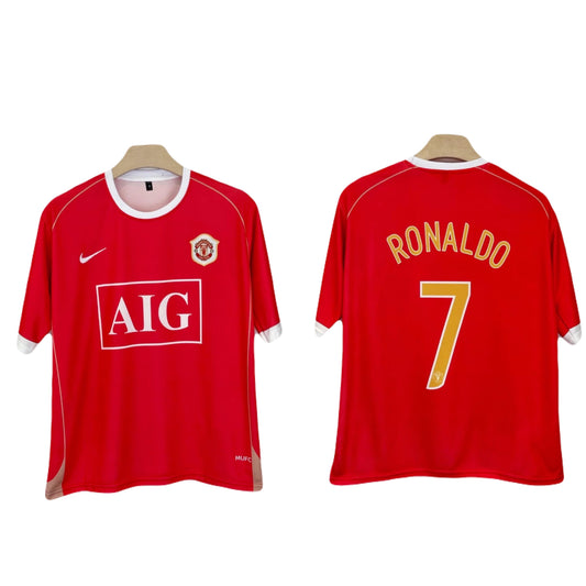Manchester United 2006-07 Home kit Ronaldo Embroidery Five Sleeve - Ms Retro Store