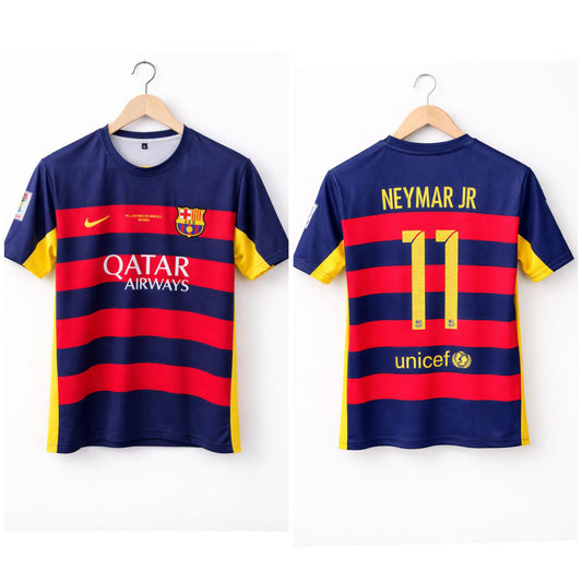 Barcelona 2014-15 Home Kit Neymar Half Sleeve - Ms Retro Store
