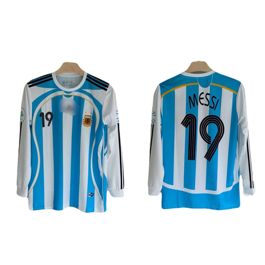 Best retro jersey Argentina 2006 home full sleeve sublimation messi P36 - ms retro store