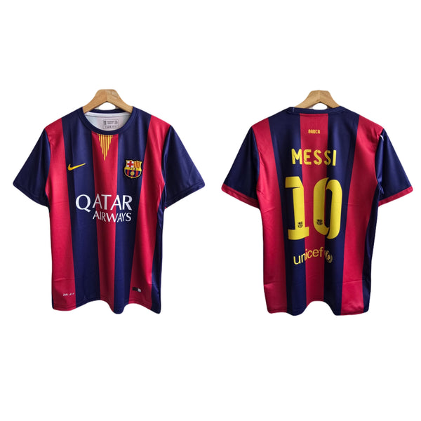 Messi 2015 Barcelona home jersey embroidery  - P1035 ms retro store