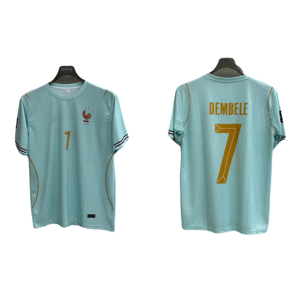 Dembele France 2026 World Cup Away kit  Half Sleeve Sublimation -