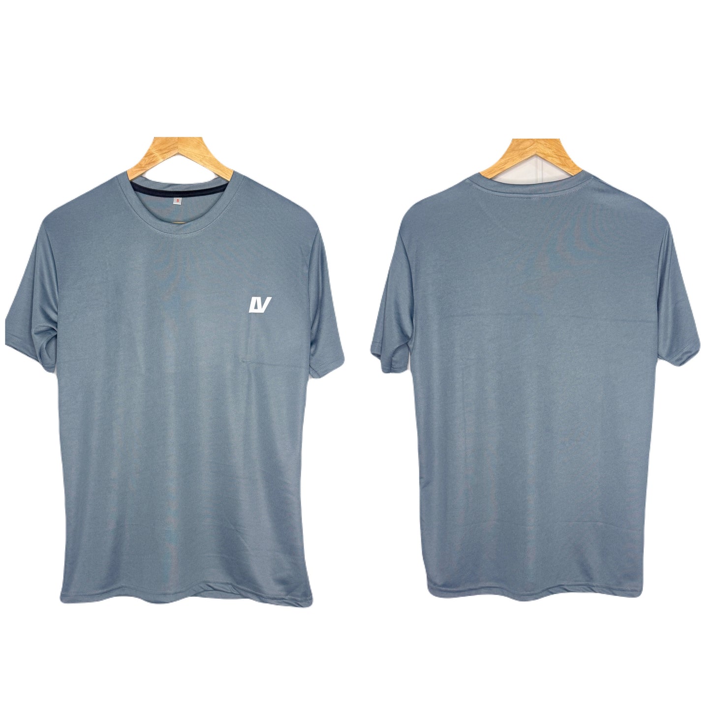 Classic Fit Plain Unisex Grey T Shirt - P948 Livio