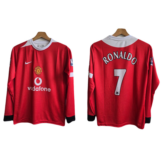 Manchester united 2004/06 home jersey ronaldo full sleeve  - ms retro store