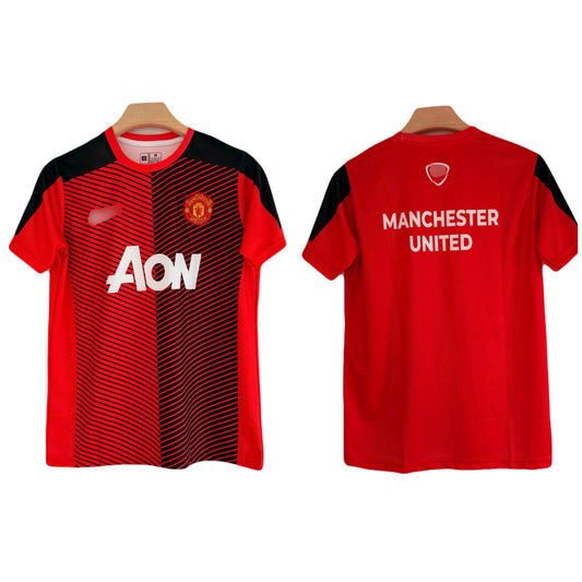 Manchester United plain back Half Sleeve embroidery jersey - P2179