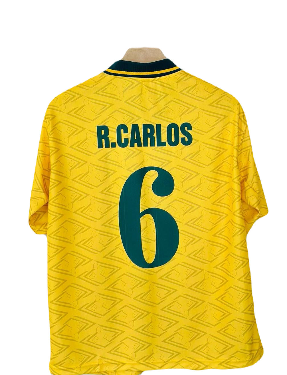 Carlos Brazil 2006 Five sleeve collar jersey -