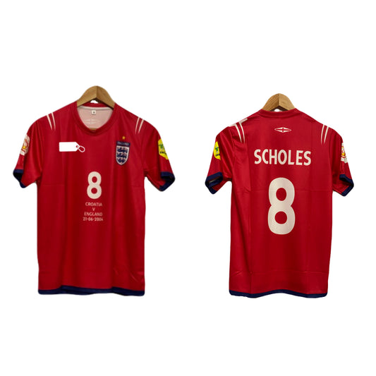 Scholes england 2004 home jersey - ms retro store