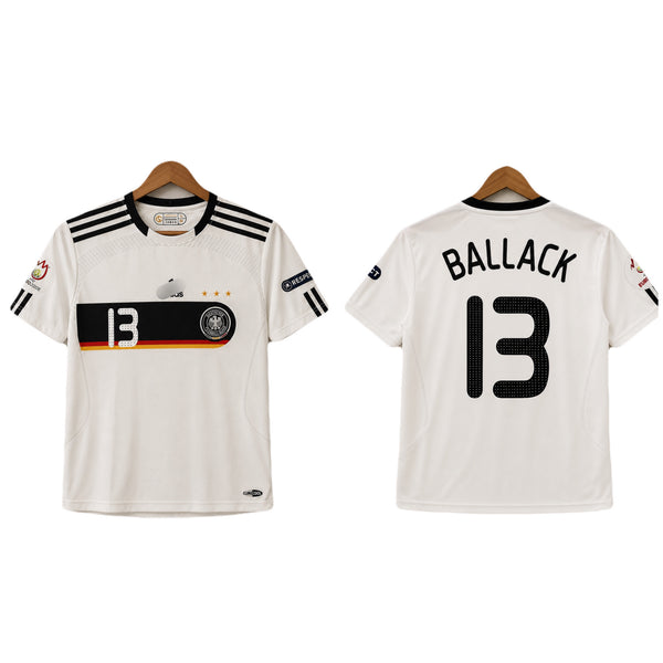 Germany 2008 Home Kit Ballack Half Sleeve embroidery -