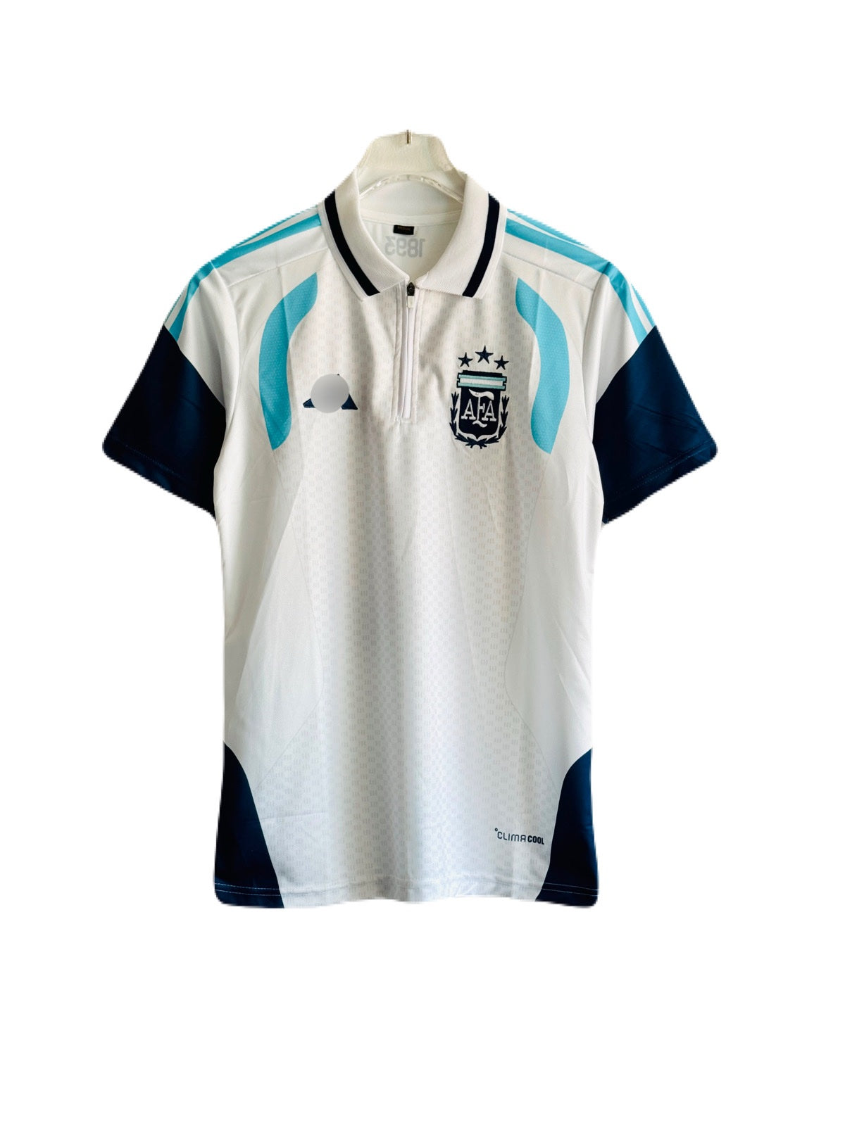 Messi argentina half sleeve collar embroidery jersey -