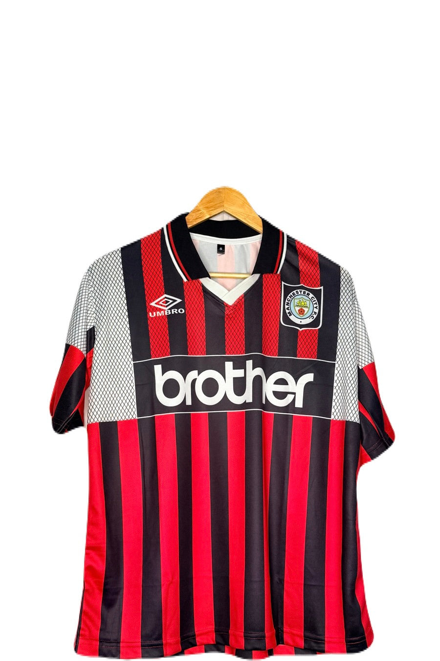 Maillot Manchester City Umbro 1994-1996 - Taille XL - Numéro 23 Rössler - Occasion