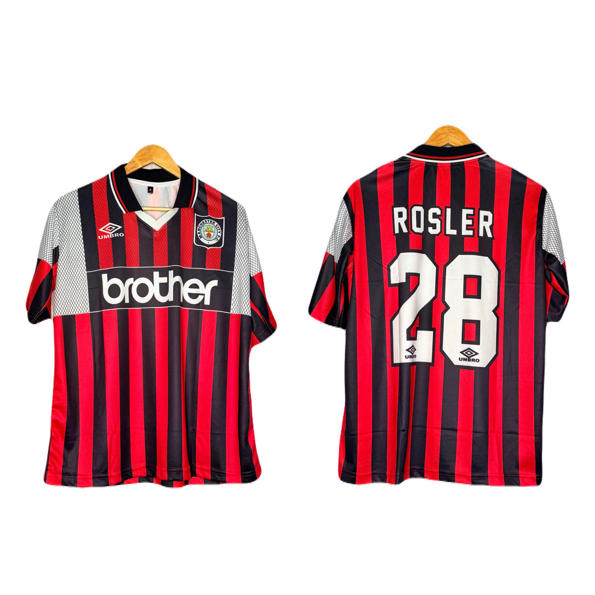 Maillot Extérieur Manchester City Umbro 1994-96 - N°23 Rössler, Taille XL, Occasion