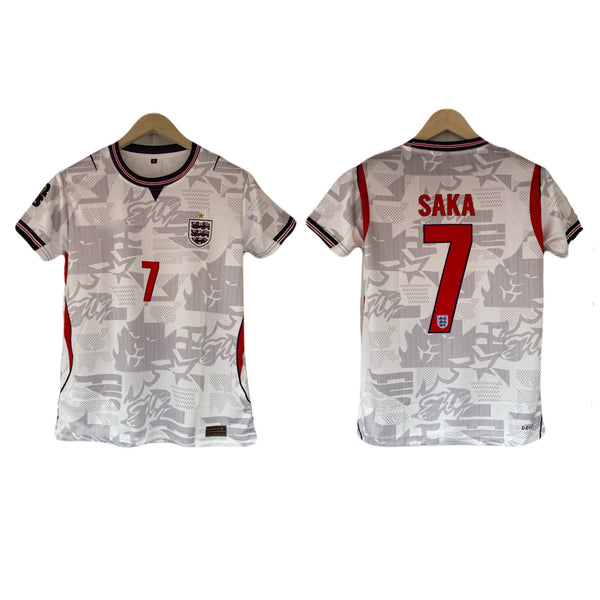Saka England 2026 World Cup Home Half Sleeve Sublimation Jersey -