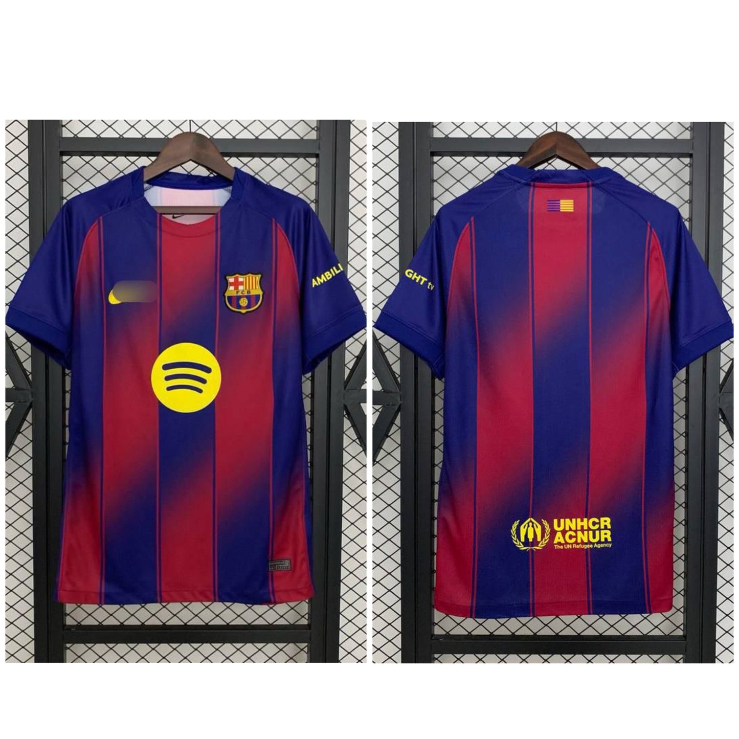 Barcelona Fan version 2025/26 home kit half sleeve -Ms retro store