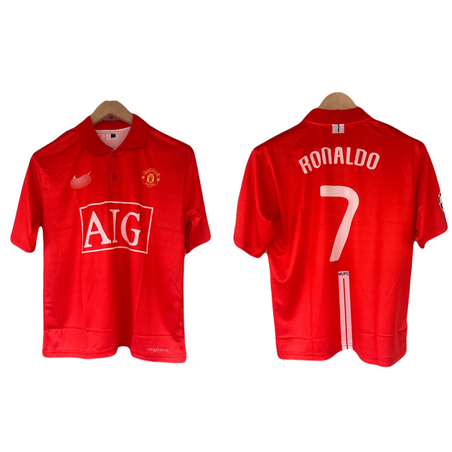 Ronaldo Manchester united Home 2006 Five Sleeve collar Sublimation Jersey - P2115