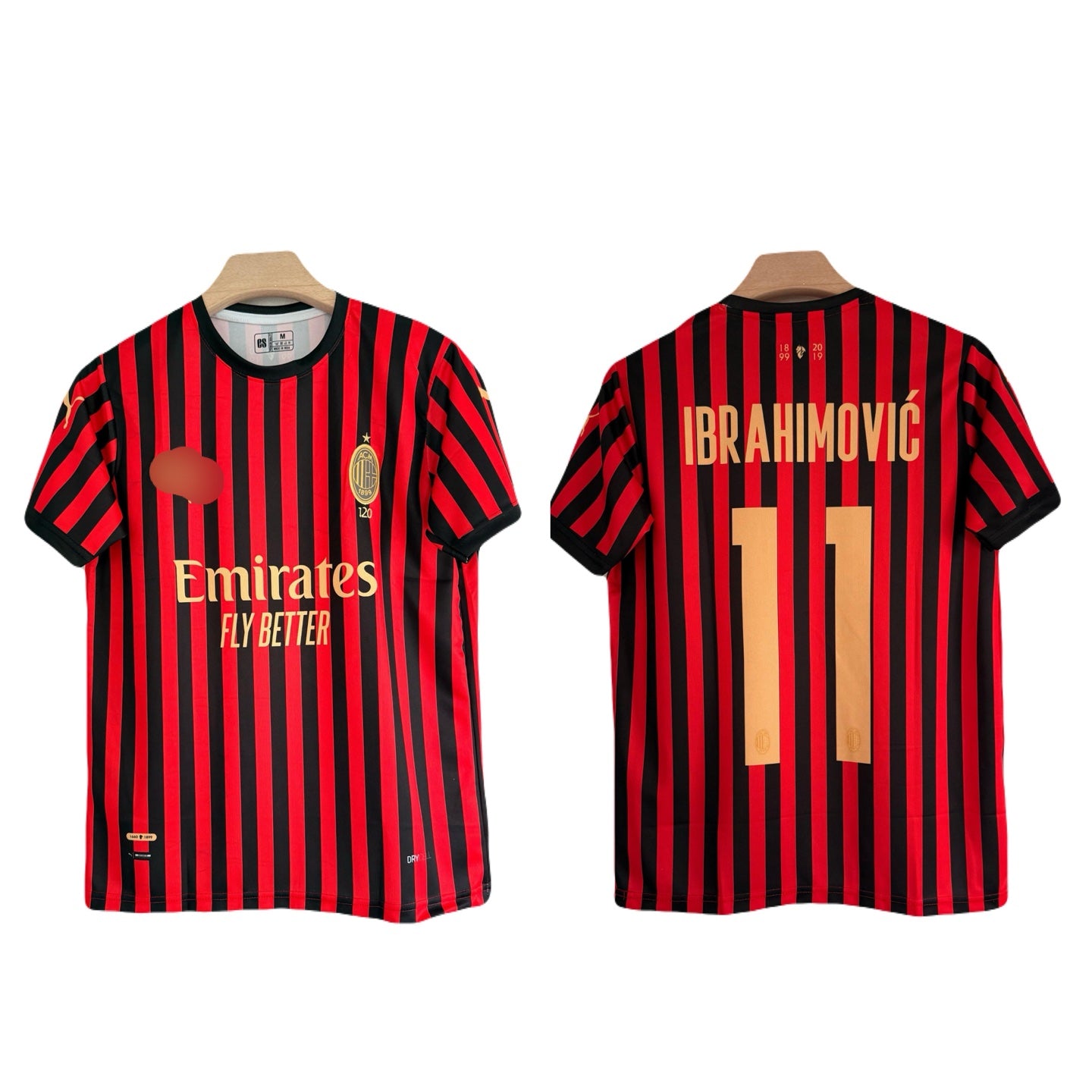 Ac Milan 120th Anniversary Special Edition Kit Ibrahimovic Half Sleeve - Ms Retro Store