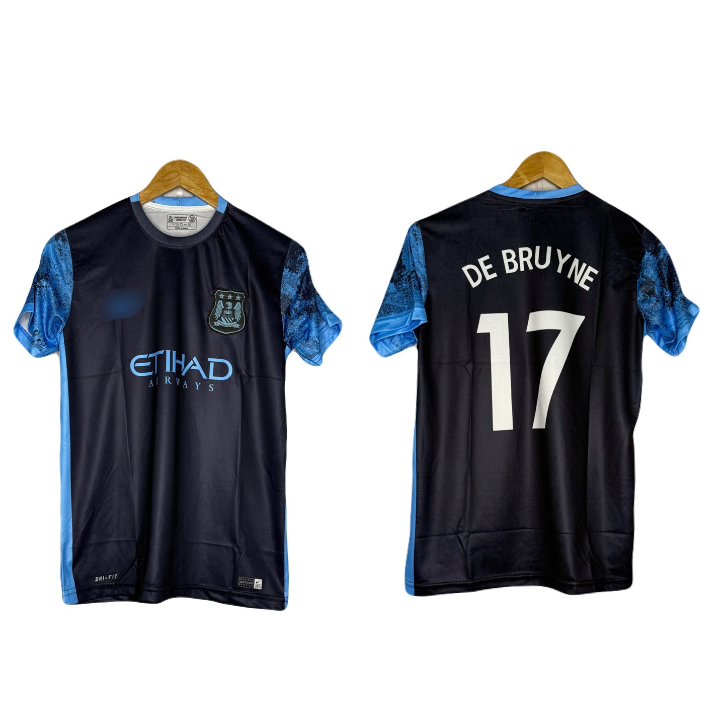 Manchester City 2015-16 Away Kit De Bruyne Half Sleeve - P1030 Ms Retro Store