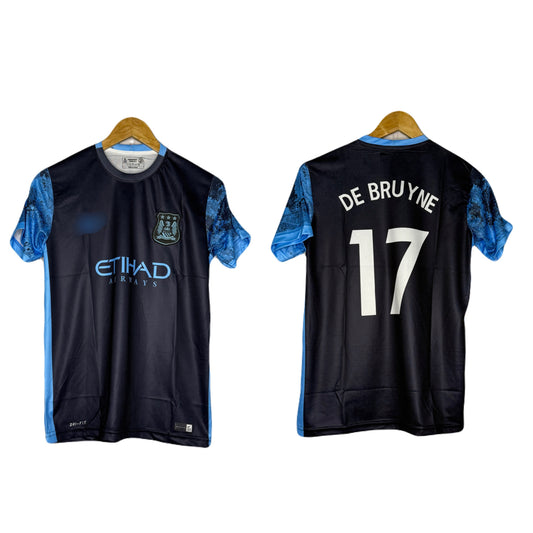 Manchester City 2015-16 Away Kit De Bruyne Half Sleeve - P1030 Ms Retro Store