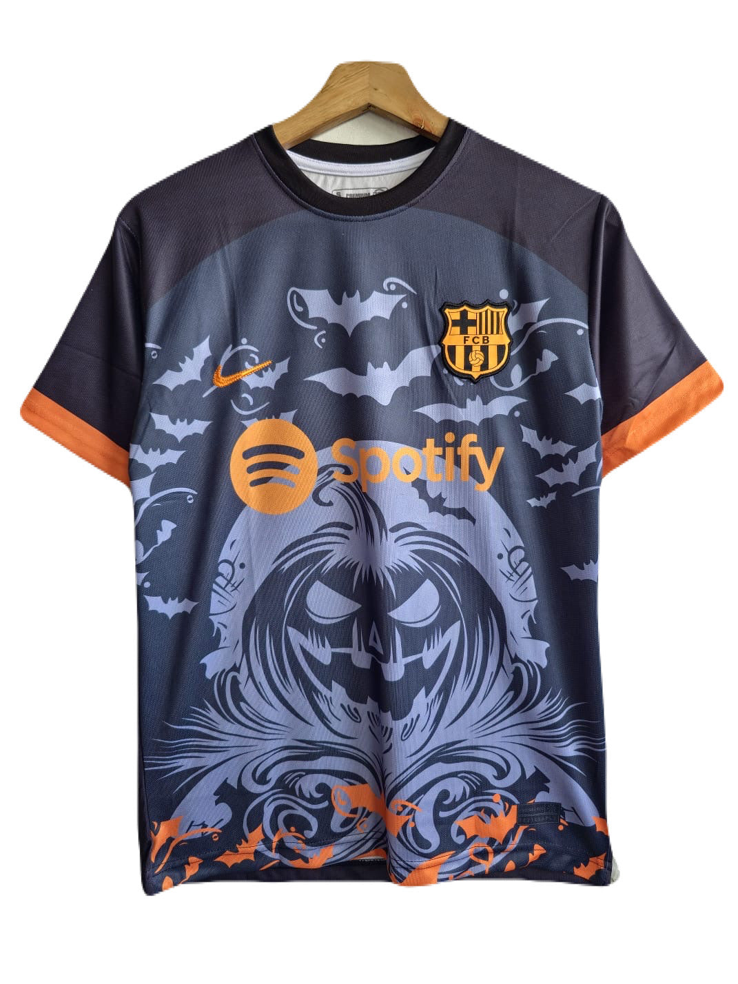 Fc Barcelona Halloween special edition half sleeve Embroidery P516 - Ms Retro Store