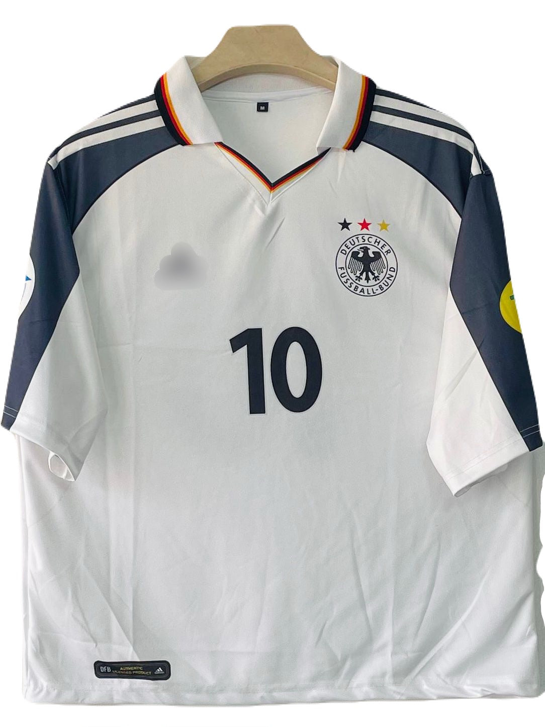 Matthaus Germany 1996 home  Collar Five sleeve Jersey -