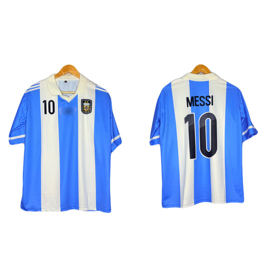 Argentina 1994 Home Kit Messi Five Sleeve - P732 Ms Retro Store