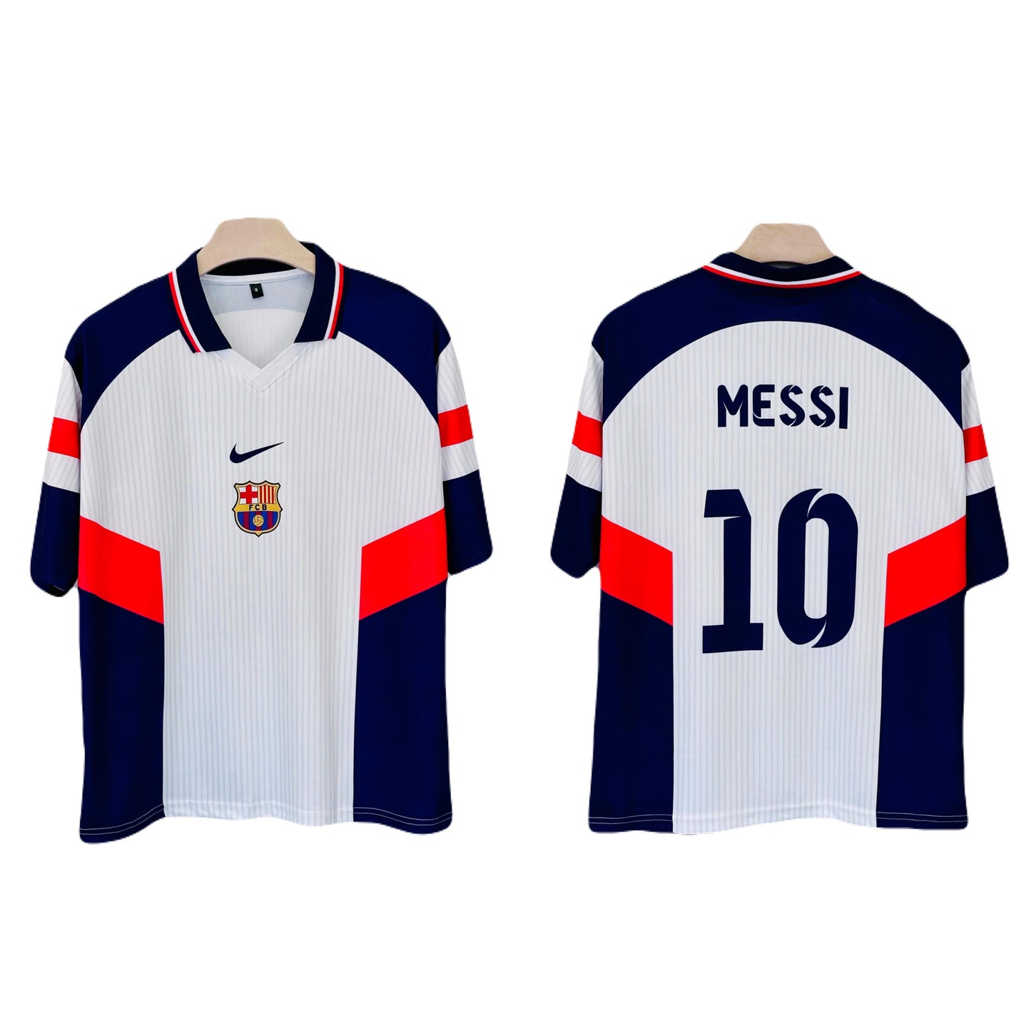 BARCELONA MESSI SPECIAL EDITION COLLAR FIVE SLEEVE SUBLIMATION - Ms retro store