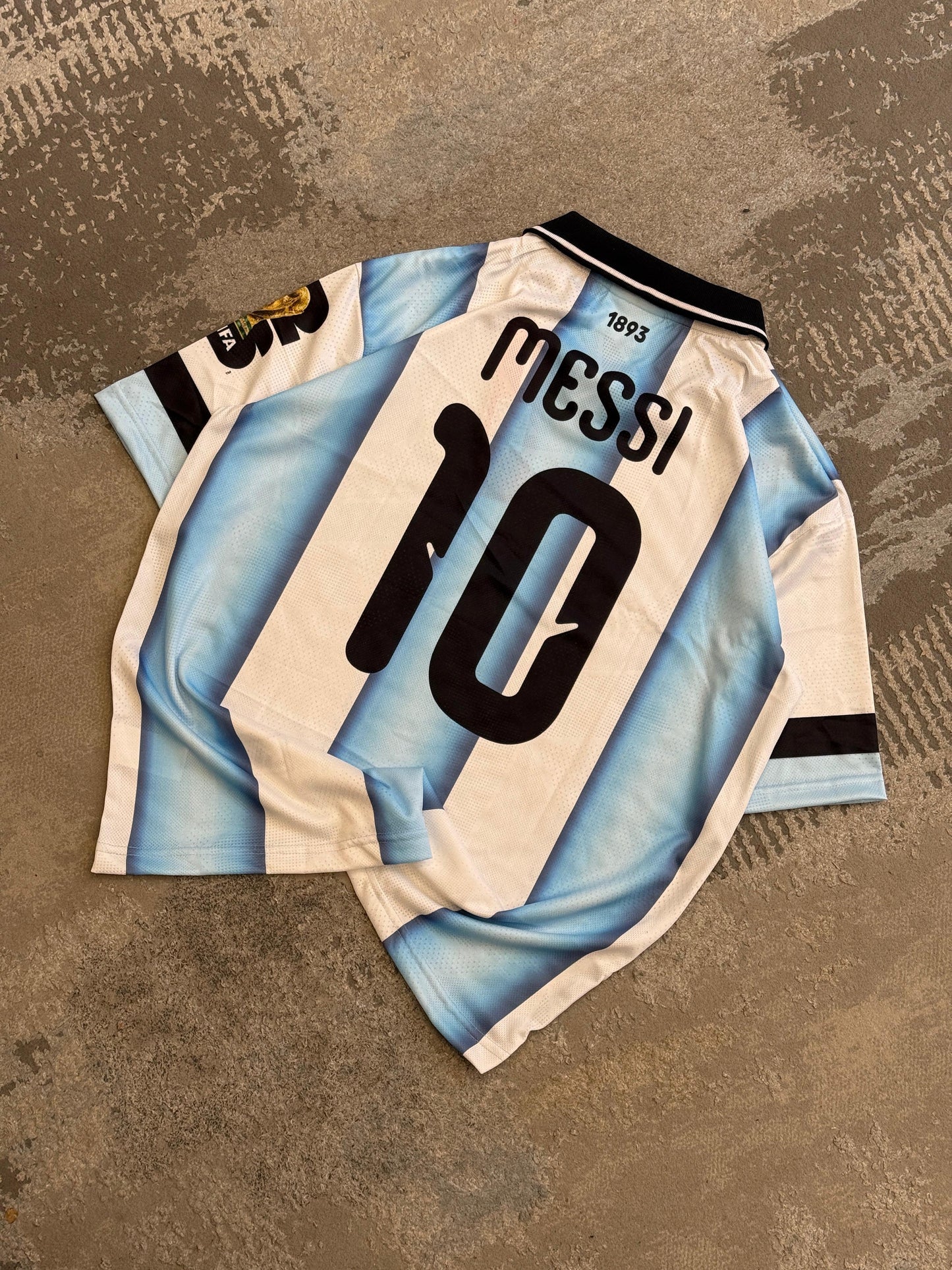 Messi Argentina 2026 Home World Cup  Premium Quality Collar Five Sleeve Sublimation  - P1987