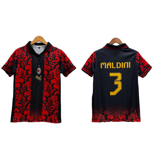 Maldini Ac Milan Billie Edition Half sleeve Collar Embroidery Jersey -