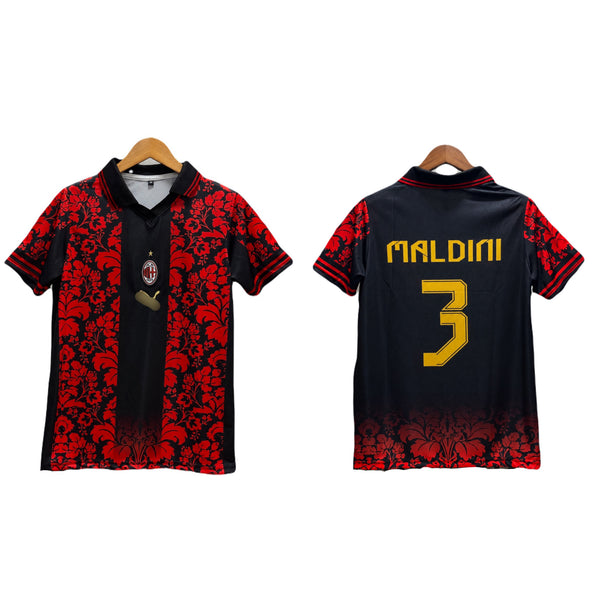 Maldini Ac Milan Billie Edition Half sleeve Collar Embroidery Jersey -
