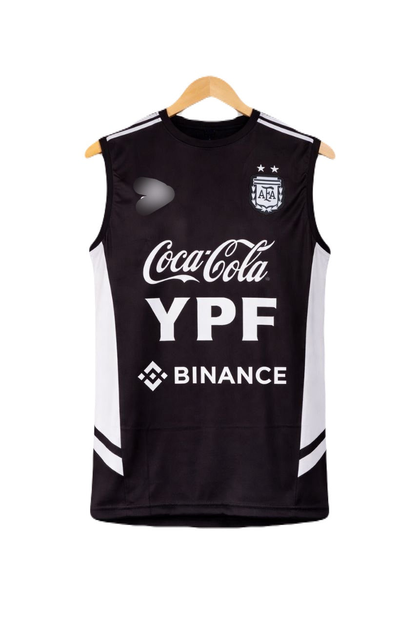 argentina messi  black  sleevless bibs embroidery - ms retro store