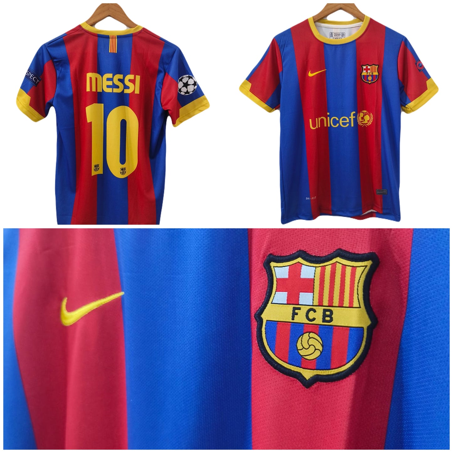 Barcelona Messi 2010-11 Home jersey Half sleeve