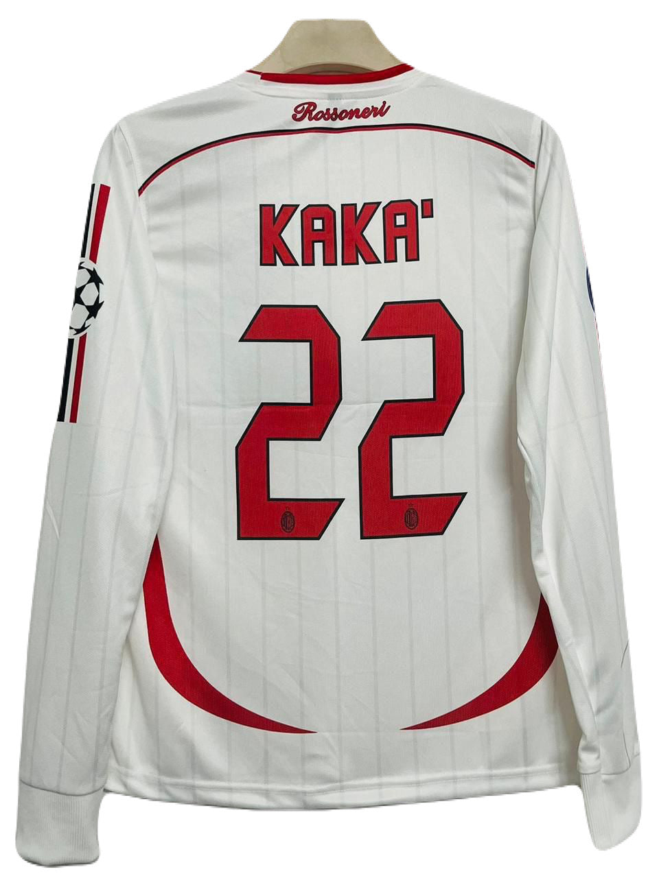 Ac Milan Ucl final Edition 2006-07 Away Kit Kaka Full Sleeve Embroidery  - Ms Retro Store/1