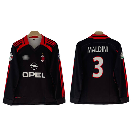 Ac milan 2000-01 Third kit maldini full sleeve Embroidery jersey - ms retro store/1