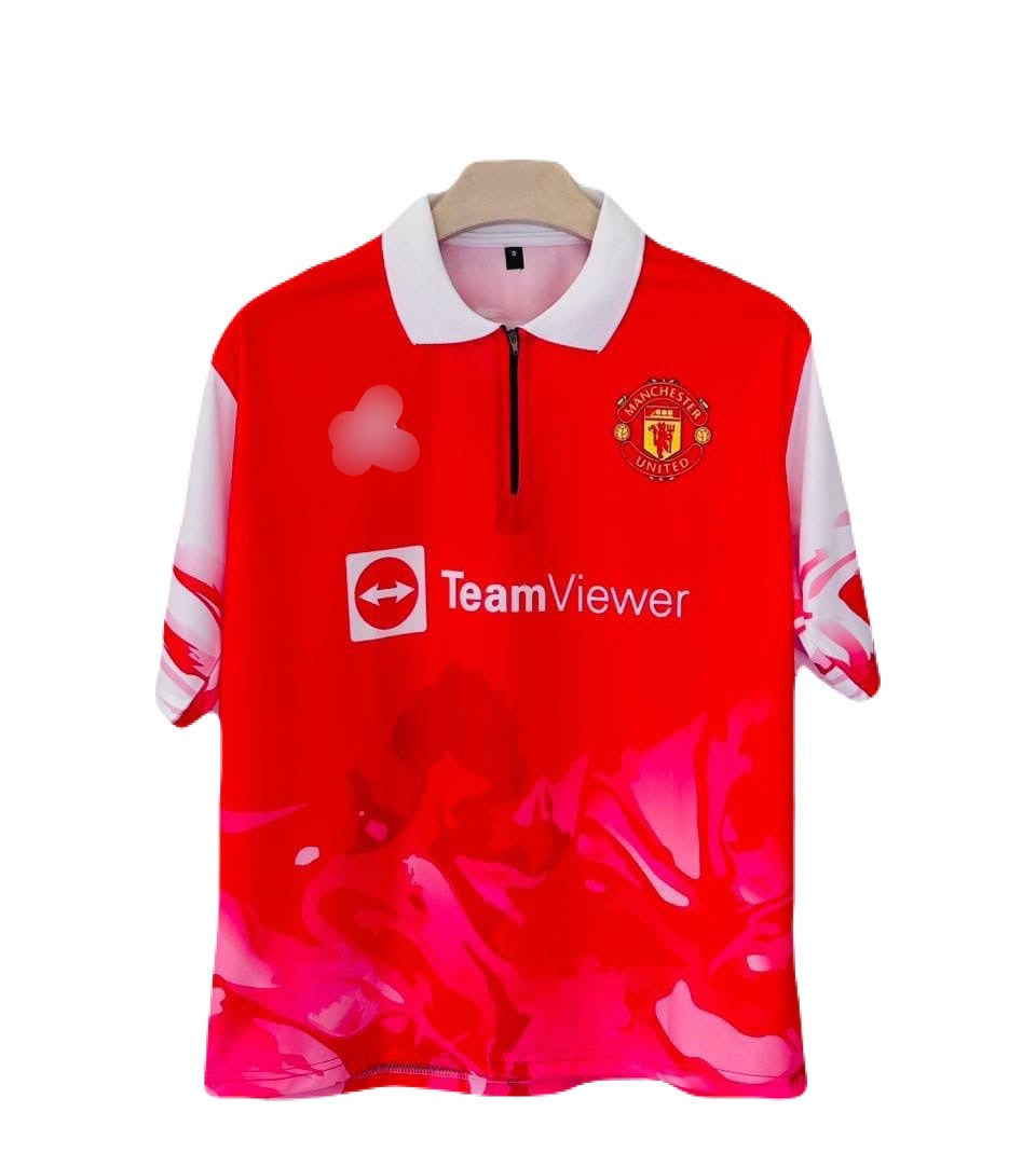 Manchester United 2022/23 special edition Five Sleeve zip Collar - Ms Retro Store