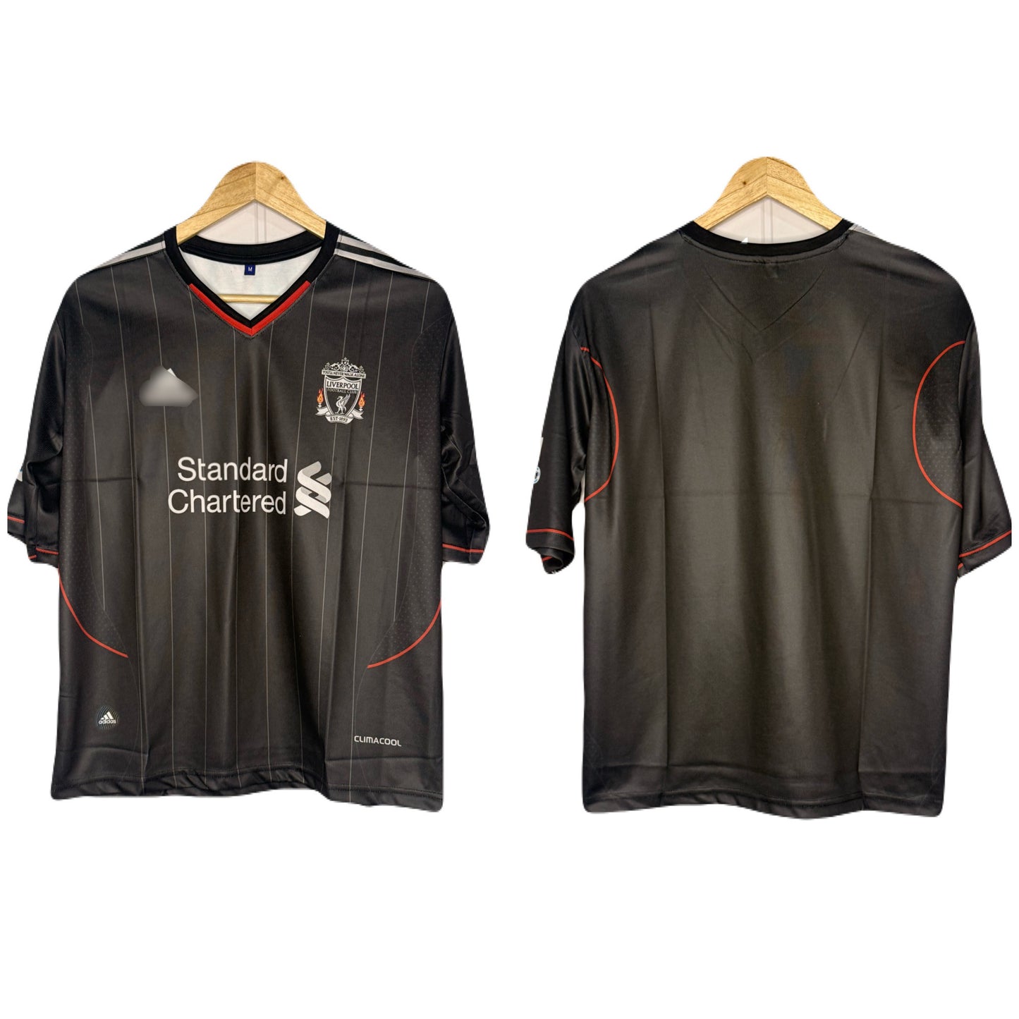 Liverpool 2011-12 Away Kit Plain Back Five Sleeve - Ms Retro Store