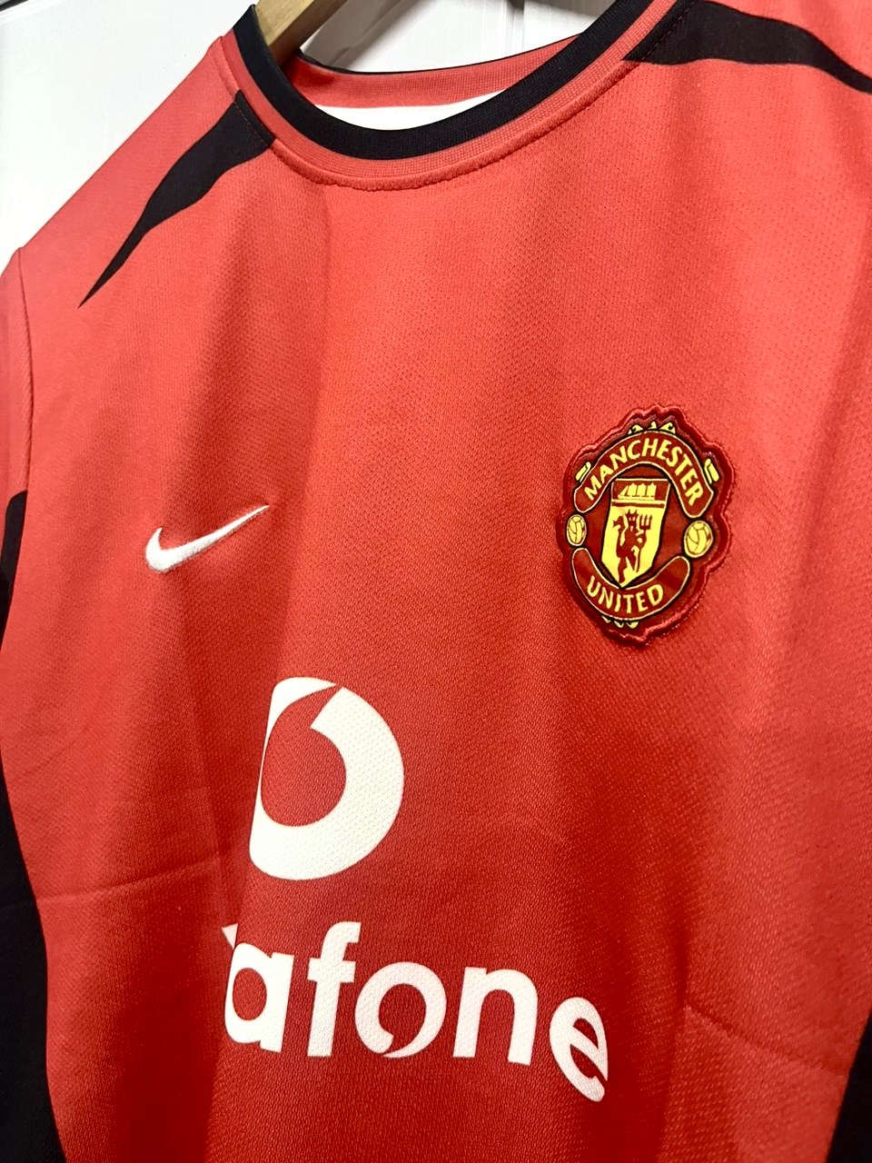 Beckham Manchester United 2002-03 Home kit  half sleeve jersey  - P1812