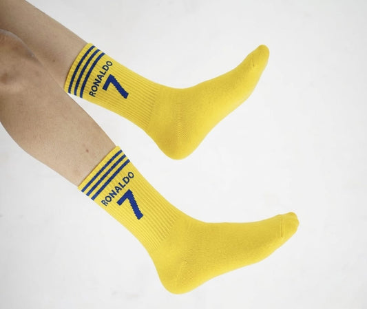 Al nassr Ronlado yellow Socks - Ms Retro Store