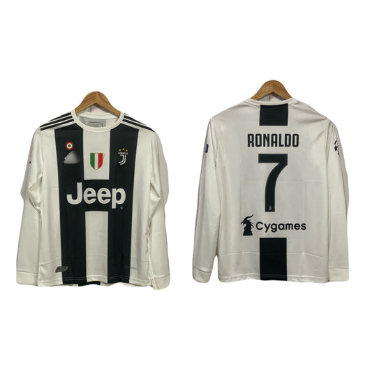 Juventus 2018-19 Home kit Ronaldo Full sleeve - P326 - Ms Retro Store